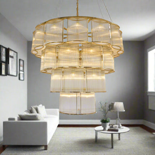 Riva Glass Pendant Light Chic Modern  Sculptural Spiral LED Fixture