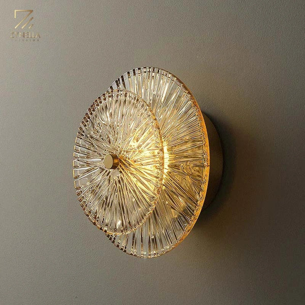 Glass post-modern wall light fixture