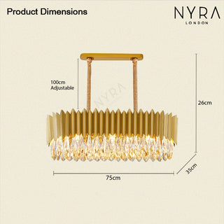 Serena Dining Chandelier Opulent Modern  Ultra Slim LED Panel Lighting