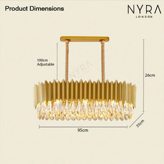 Serena Dining Chandelier Opulent Modern  Ultra Slim LED Panel Lighting