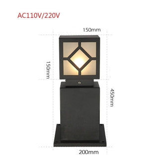 Square Courtyard Lamp Decorative Modern  Elegant Teardrop LED Pendant