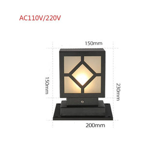 Square Courtyard Lamp Decorative Modern  Elegant Teardrop LED Pendant