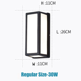 LED Outdoor Rectangle Wall Motion Sensor Lamp Modern  Sculptural Spiral LED Fixture