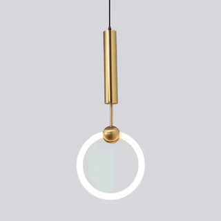Nordic Hoop LED Pendant Lamp Modern  Ornate Antique Finish Fixture