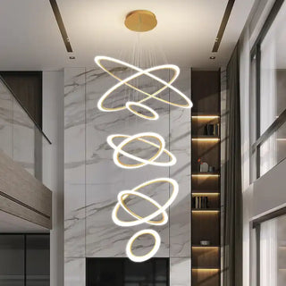 Mia Ring Chandelier Modern  Elegant Teardrop LED Pendant