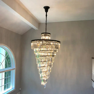 Elena Chandelier Modern  Opulent Multi-Tier Crystal Chandelier