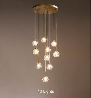 Adora Crystal Chandelier Modern  Scandinavian Wooden Accent Light