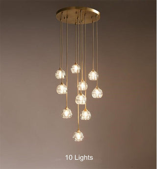 Adora Crystal Chandelier Modern  Scandinavian Wooden Accent Light