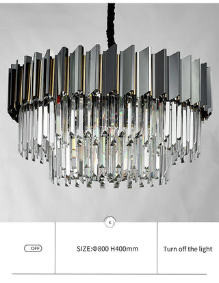 Cuban Grey Chandelier Modern  Rustic Industrial Hanging Lamp