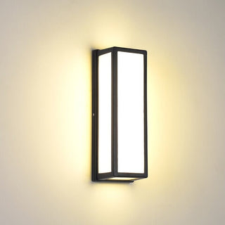 LED Outdoor Rectangle Wall Motion Sensor Lamp Modern  Sculptural Spiral LED Fixture