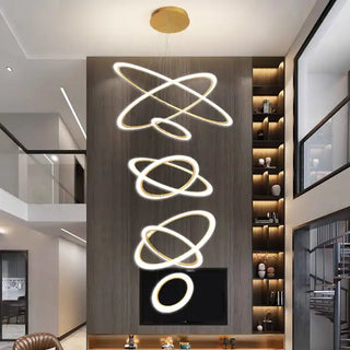 Mia Ring Chandelier Modern  Elegant Teardrop LED Pendant