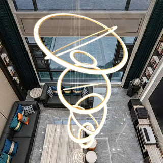 Mia Ring Chandelier Modern  Elegant Teardrop LED Pendant