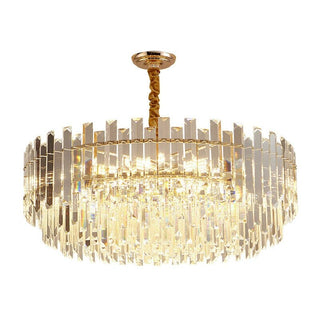 LED Round Golden Crystal Lamp Modern Geometric Design Lamp
