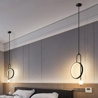 Modern Gold Ring Pendant Light Modern  Vintage Brass Accent Lighting