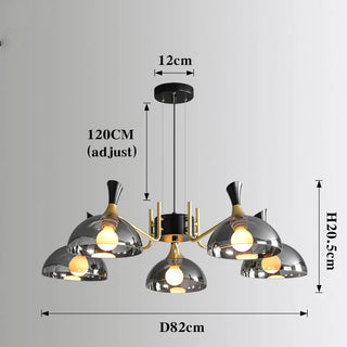 Grosvenor Black Glass LED Chandelier Modern  Opulent Multi-Tier Crystal Chandelier