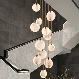 Marble Pendant Lights Modern  Opulent Multi-Tier Crystal Chandelier