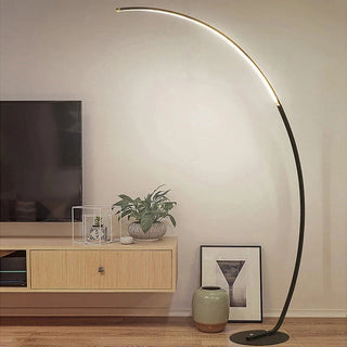 Halo Arc Led Floor Lamp Modern  Art Deco Inspired Illumination