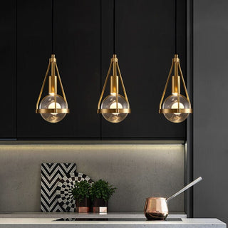 Rowan Nordic Gold Pendants Refined Modern  Elegant Teardrop LED Pendant