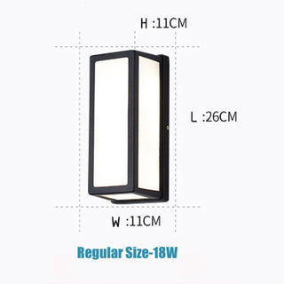 LED Outdoor Rectangle Wall Motion Sensor Lamp Modern  Sculptural Spiral LED Fixture