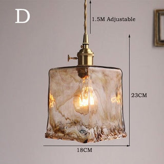 Amirino Glass Lights Modern  Classic Drum Shade Ceiling Light