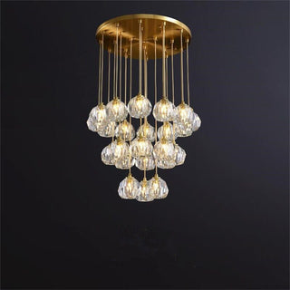 Adora Crystal Chandelier Modern  Scandinavian Wooden Accent Light