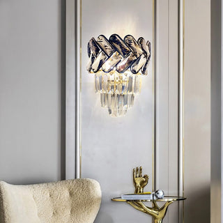 Royal Orchid Crystal Wall Lamp Decorative Modern  Sleek Linear Suspension Light
