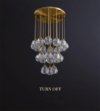Adora Crystal Chandelier Modern  Scandinavian Wooden Accent Light
