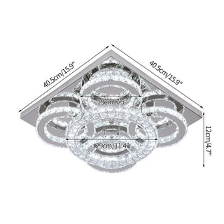 Nina 5 Ring Chandelier Modern  Art Deco Inspired Illumination