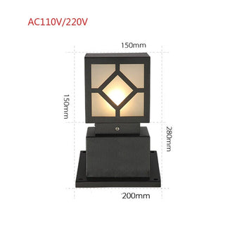 Square Courtyard Lamp Decorative Modern  Elegant Teardrop LED Pendant