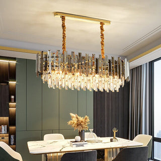 LED Round Golden Crystal Lamp Modern Geometric Design Lamp
