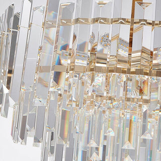 LED Round Golden Crystal Lamp Modern Geometric Design Lamp