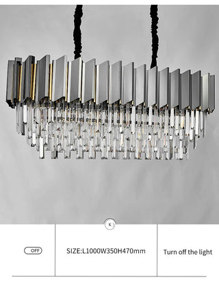 Cuban Grey Chandelier Modern  Rustic Industrial Hanging Lamp
