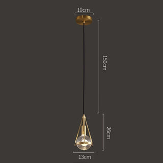 Rowan Nordic Gold Pendants Refined Modern  Elegant Teardrop LED Pendant