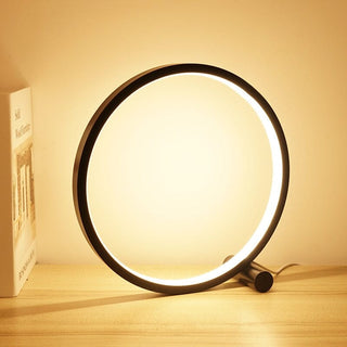 Zynella Circle LED Touch Sensitive Lamp Modern  Sculptural Spiral LED Fixture