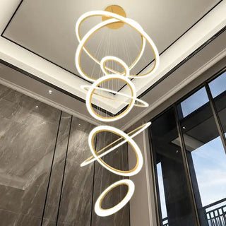 Mia Ring Chandelier Modern  Elegant Teardrop LED Pendant