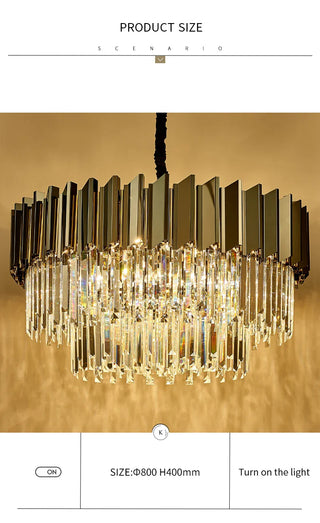 Cuban Grey Chandelier Modern  Rustic Industrial Hanging Lamp