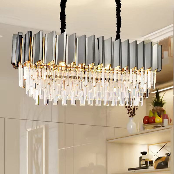 Cuban Grey Chandelier Modern  Rustic Industrial Hanging Lamp - Zynella