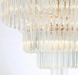 Waterloo Crystal Chandelier Stylish Modern Geometric Design Lamp