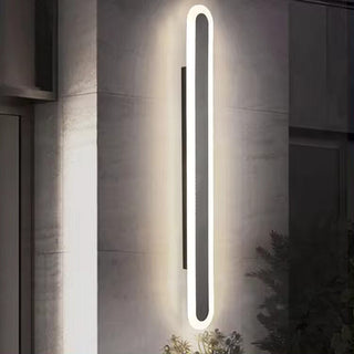 Alana Black Outdoor LED Strip Wall Lamp Modern  Contemporary Crystal Statement Fixture