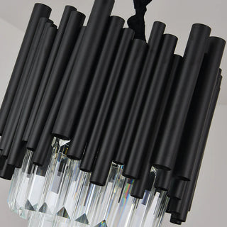 Maximus Crystal Black Pendant Modern  Ornate Antique Finish Fixture
