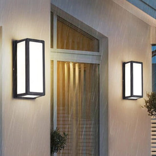 LED Outdoor Rectangle Wall Motion Sensor Lamp Modern  Sculptural Spiral LED Fixture