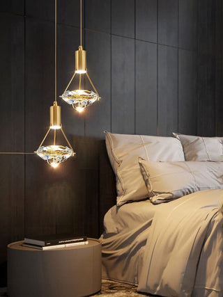 The Modern Crystal Pendant Refined Modern  Sculptural Spiral LED Fixture