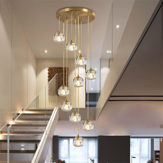 Adora Crystal Chandelier Modern  Scandinavian Wooden Accent Light