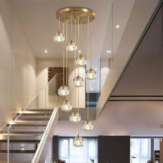 Adora Crystal Chandelier Modern  Scandinavian Wooden Accent Light