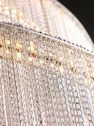 Tassel Spiral Chandelier Opulent Modern  Elegant Teardrop LED Pendant