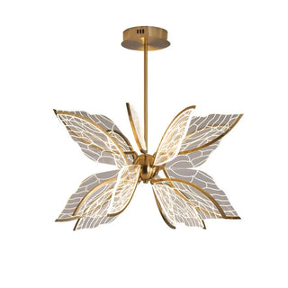 Butterfly Acrylic Chandelier Modern  Bohemian Rattan Woven Pendant