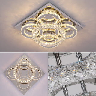 Nina 5 Ring Chandelier Modern  Art Deco Inspired Illumination