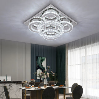 Nina 5 Ring Chandelier Modern  Art Deco Inspired Illumination