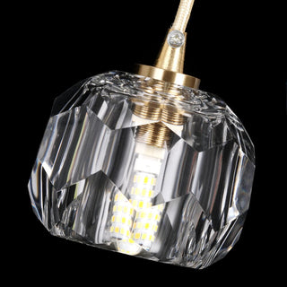 Elvi Crystal Pendants Modern  Ultra Slim LED Panel Lighting