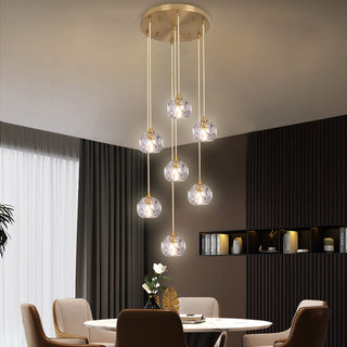 Elvi Crystal Pendants Modern  Ultra Slim LED Panel Lighting